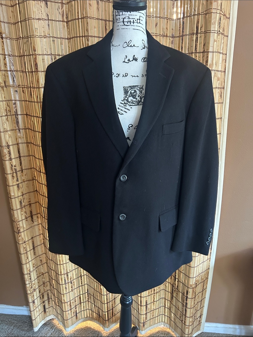 Pronto Uomo Black Men's Two-Button Suit Jacket